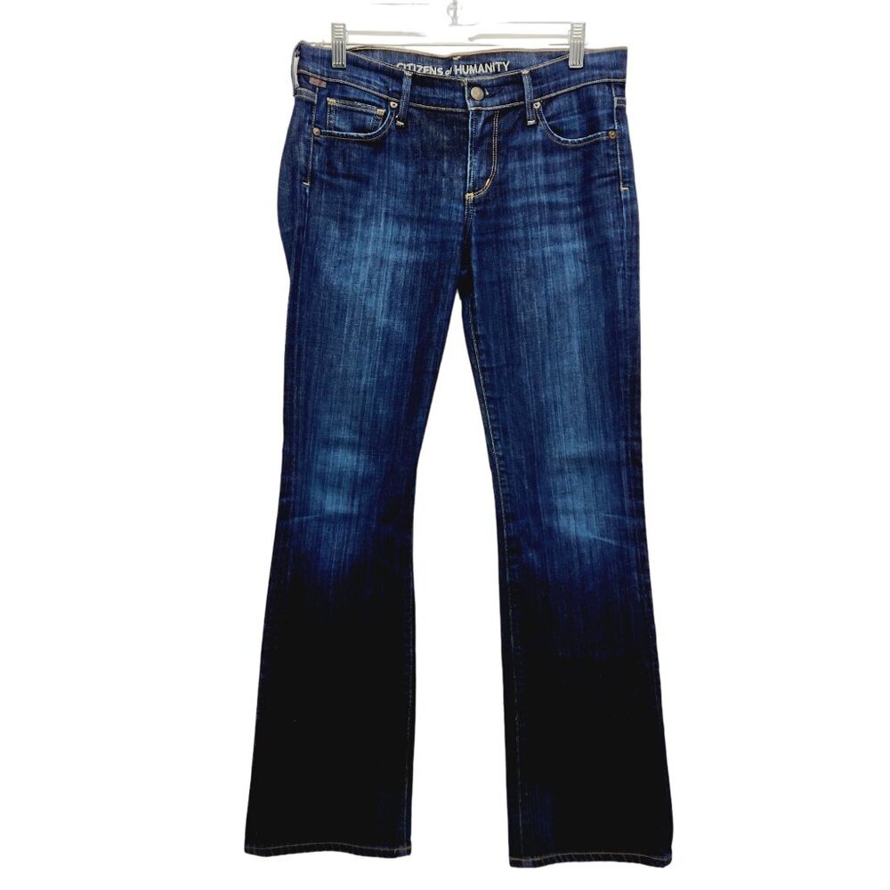 Citizens Of Humanity Womens Bootcut Jeans Mid Rise Size 27 Blue Denim